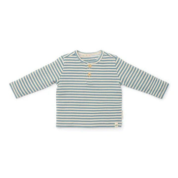 Little Dutch Maglia da bambino, righe beige e azzurro