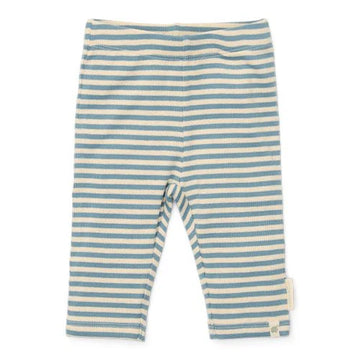 Little Dutch Leggings da bambino, righe beige e azzurro