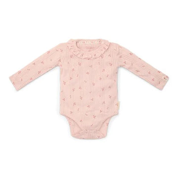 Little Dutch Body manica lunga bambina, rosa con fiori