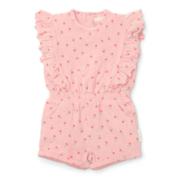 Little Dutch Tutina in spugna, rosa con fiori