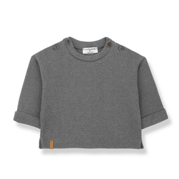 1+ in the Family Felpa bambini, grey - Francesc