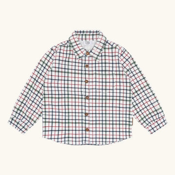 Camicia bambino in cotone a quadretti