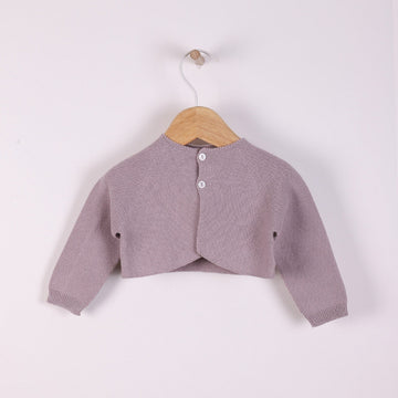 Wedoble Bolero con bottoni, lilla