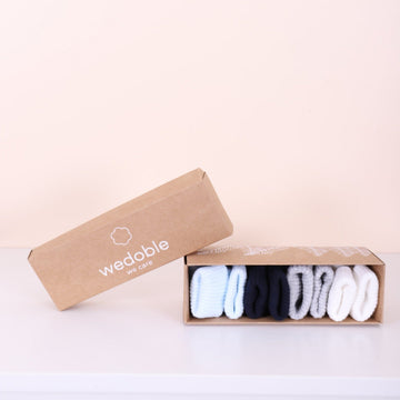 Wedoble Calzini neonati 4 pezzi, in cotone