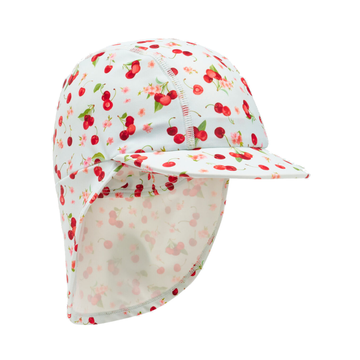 Cappello estivo bambina, Ciliegie - Protezione 50+