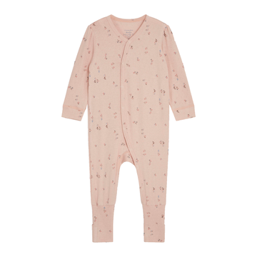 Tutina per neonata in bamboo, fiori rosa