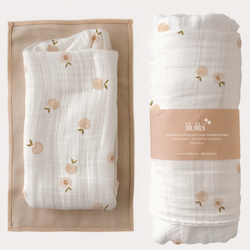Peaches Bamboo Baby Mussola