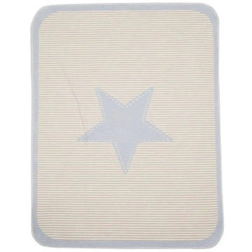 Copertina neonati, Stella Light blue 90 x 70 cm