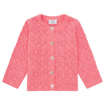 Cardigan bambina in cotone biologico, rosa - Cilja| Hust & Claire