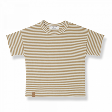 1+ in the Family T-shirt bambino, righe havana