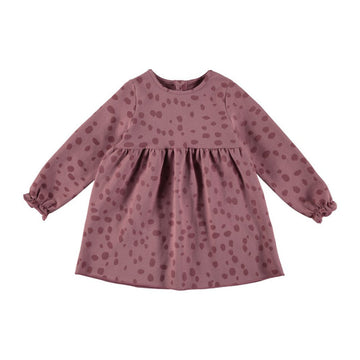 Abito bambina in caldo cotone biologico, Prints Grape