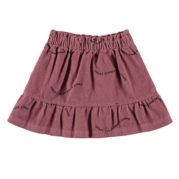 Gonna bambina di velluto a costine, Dance Grape