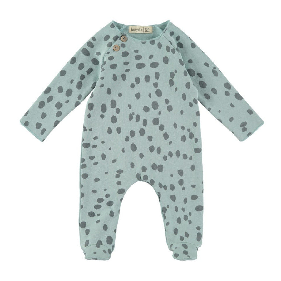 Tutina neonato color menta maculato