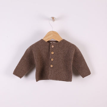 Wedoble Cardigan in lana marrone