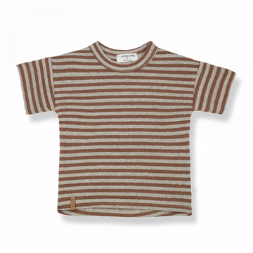 1+ in the Family T-shirt bambini, righe sienna - Cesar