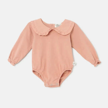 Body bambina in caldo cotone biologico, rosa - Daniela244