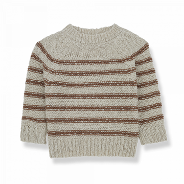 1+ in the Family Pullover bambini in lino, sienna - Dante