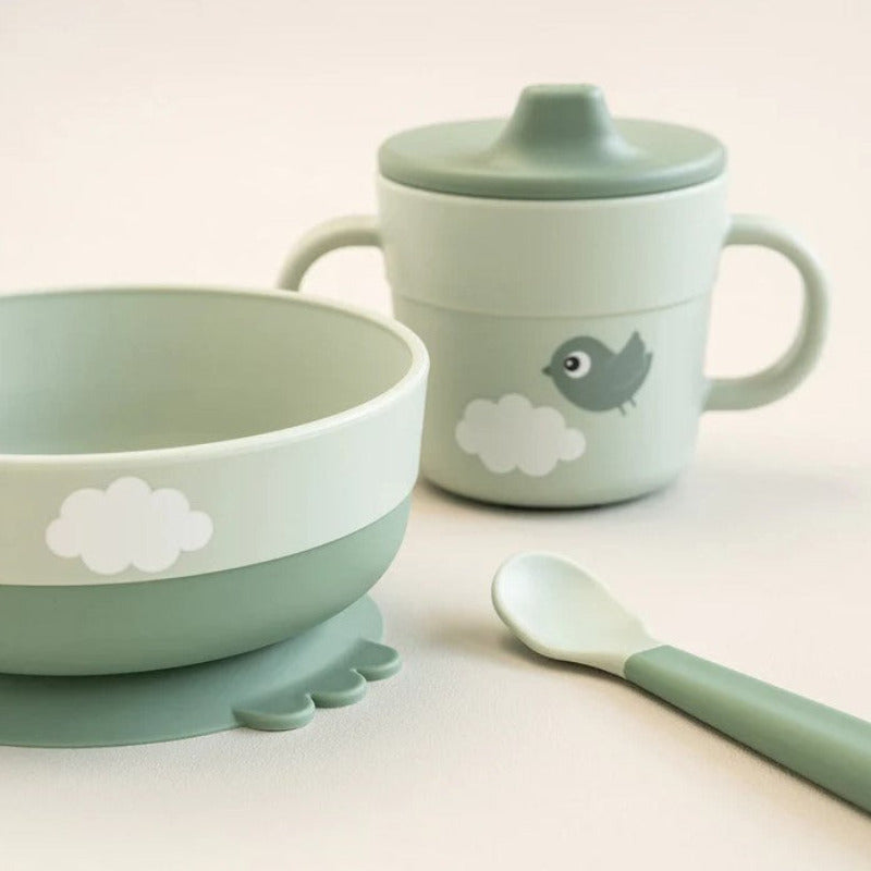 Set pappa Happy Clouds verde, Done by Deer