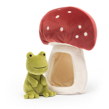 Jellycat® Peluche rana dentro il fungo