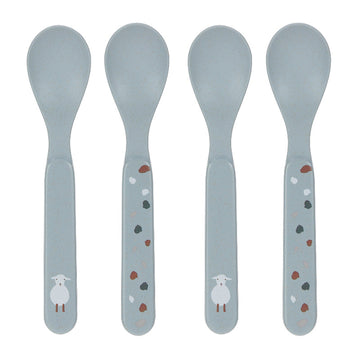 Set 4 cucchiai prima pappa - Tiny Farmer Sheep blue