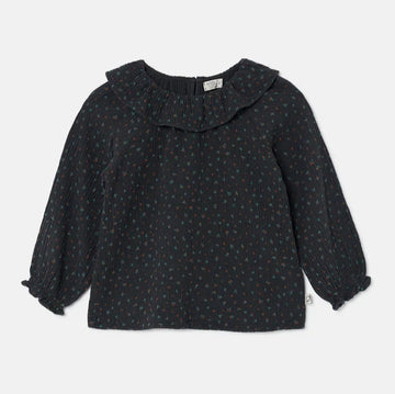 Camicetta bambina in caldo cotone, antracite - Marinek257