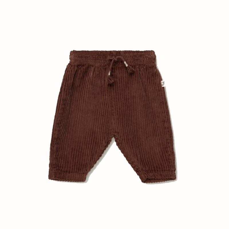 Pantalone marrone a costine per bambini