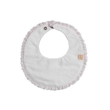 Bavaglino neonata in cotone organico 0-1 mese bianco