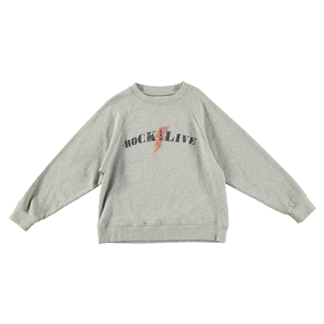 Felpa bambini Rock and Live, Grey Vigore - Tocoto Vintage