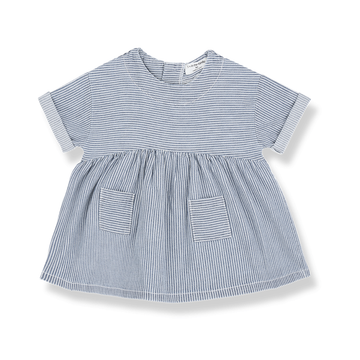1+ in the Family Abito bambina, righe denim - Margalida