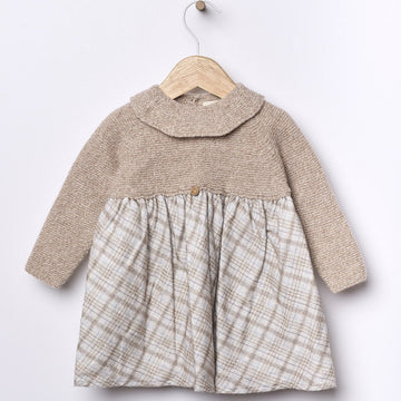 Wedoble Abito tartan ecru