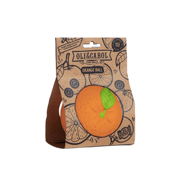 Baby ball arancia - gioco massaggiagengive in lattice naturale - Oli & Carol