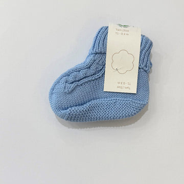 Wedoble Babucce in filo di cotone azzurre