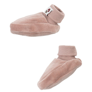 Wooly Organic- babucce in velluto rosa