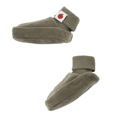 Wooly Organic- babucce in velluto verdi