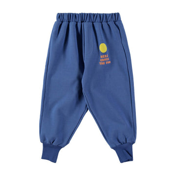 Pantalone bambini in caldo cotone biologico, Sunrise electric blue