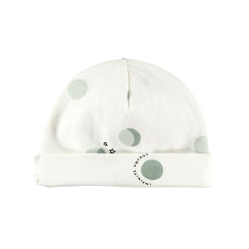 Cappellino per neonato in cotone biologico, Luna green