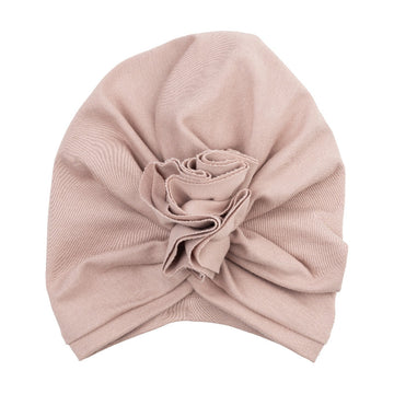 Wooly Organic- berretto rosa con fiocco