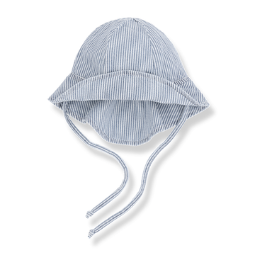 1+ in the Family Berretto neonato, righe color denim - Inca