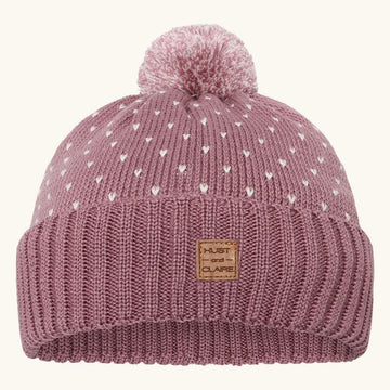 berretto con pom-pom rosa