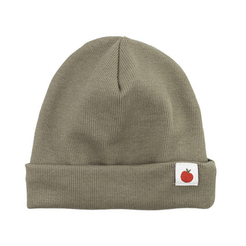 Wooly Organic- berretto a costine verde