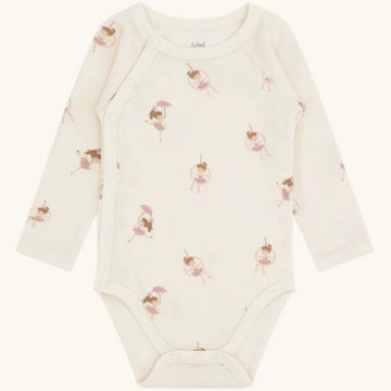 Body a manica lunga in lana con ballerine