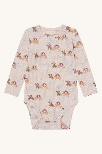 Body a manica lunga in lana con carrozze