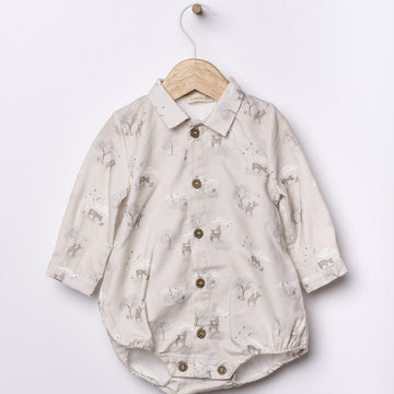 Wedoble Body camicia paesaggio invernale maschietto
