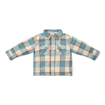 Little Dutch Camicia stampa Check, azzurra