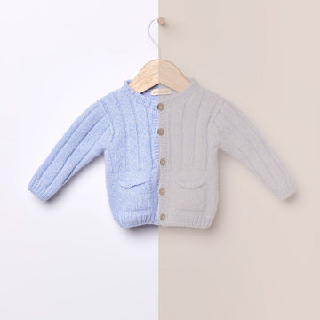 Wedoble Cardigan in lana a costine beige