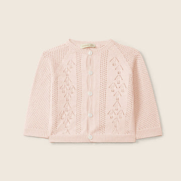 Wedoble Cardigan rosa traforato