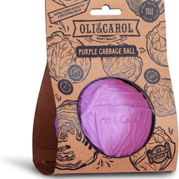 Baby ball cavolo viola - gioco massaggiagengive in lattice naturale - Oli & Carol