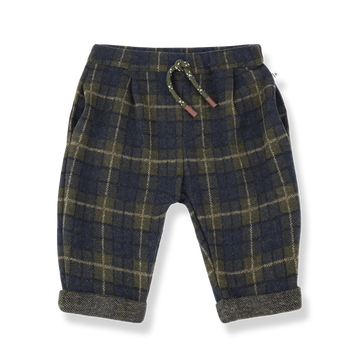 1+ in the Family Pantalone a quadri verdi e blu - CHURCHILL