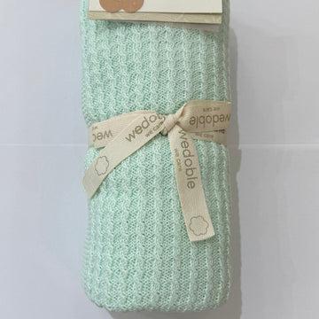 Wedoble Coperta in cotone morbida verde acqua