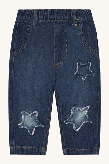 denim bambino con toppe stella